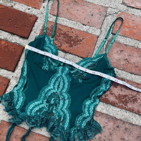 Elegant Teal Lace Chemise - Picture 6 of 8